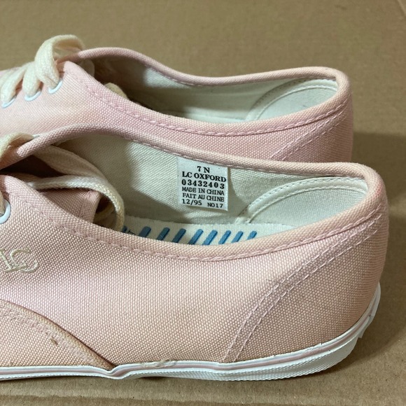 Vintage PINK Liz Claiborne Oxford Shoes - 90's Pink Sneakers - Women's 7N - Picture 8 of 10
